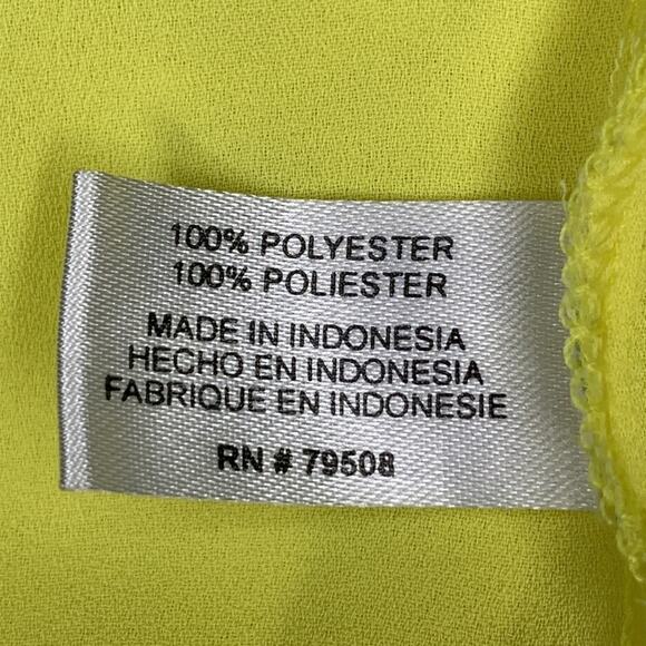 Violet & Claire Top Sleeveless Bright Yellow Tassel Tie Neck Pullover Size L - Picture 8 of 9